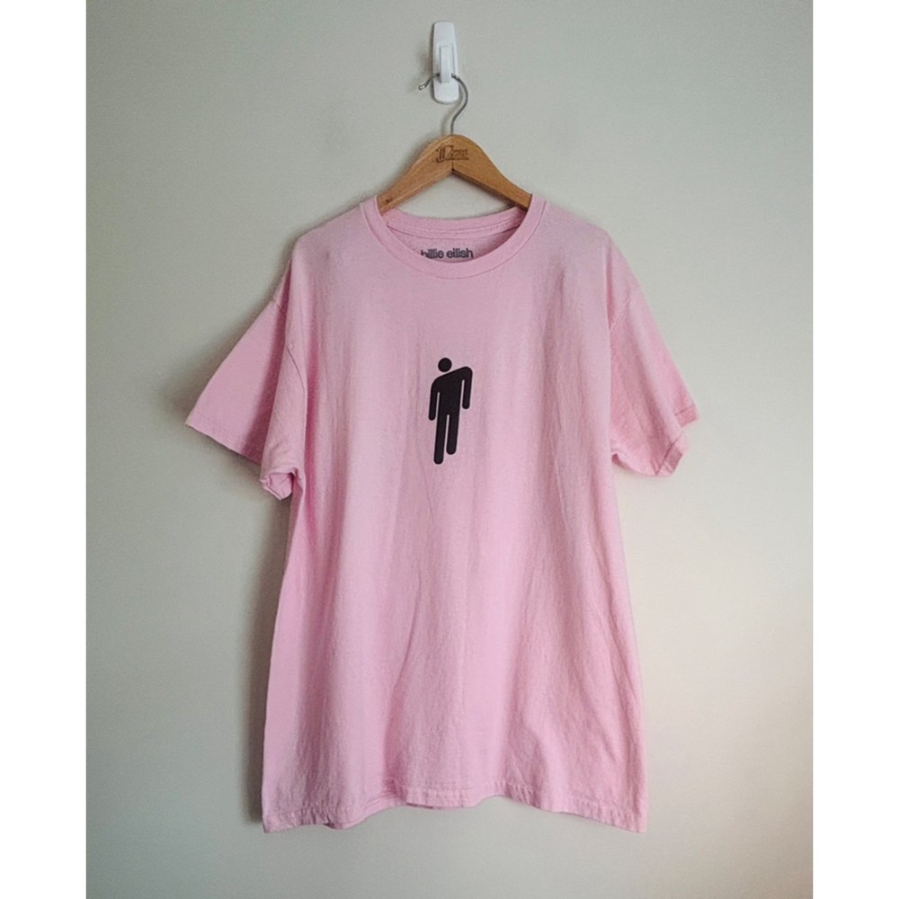 Billie Eilish Graphic T-Shirt Pink Black XL